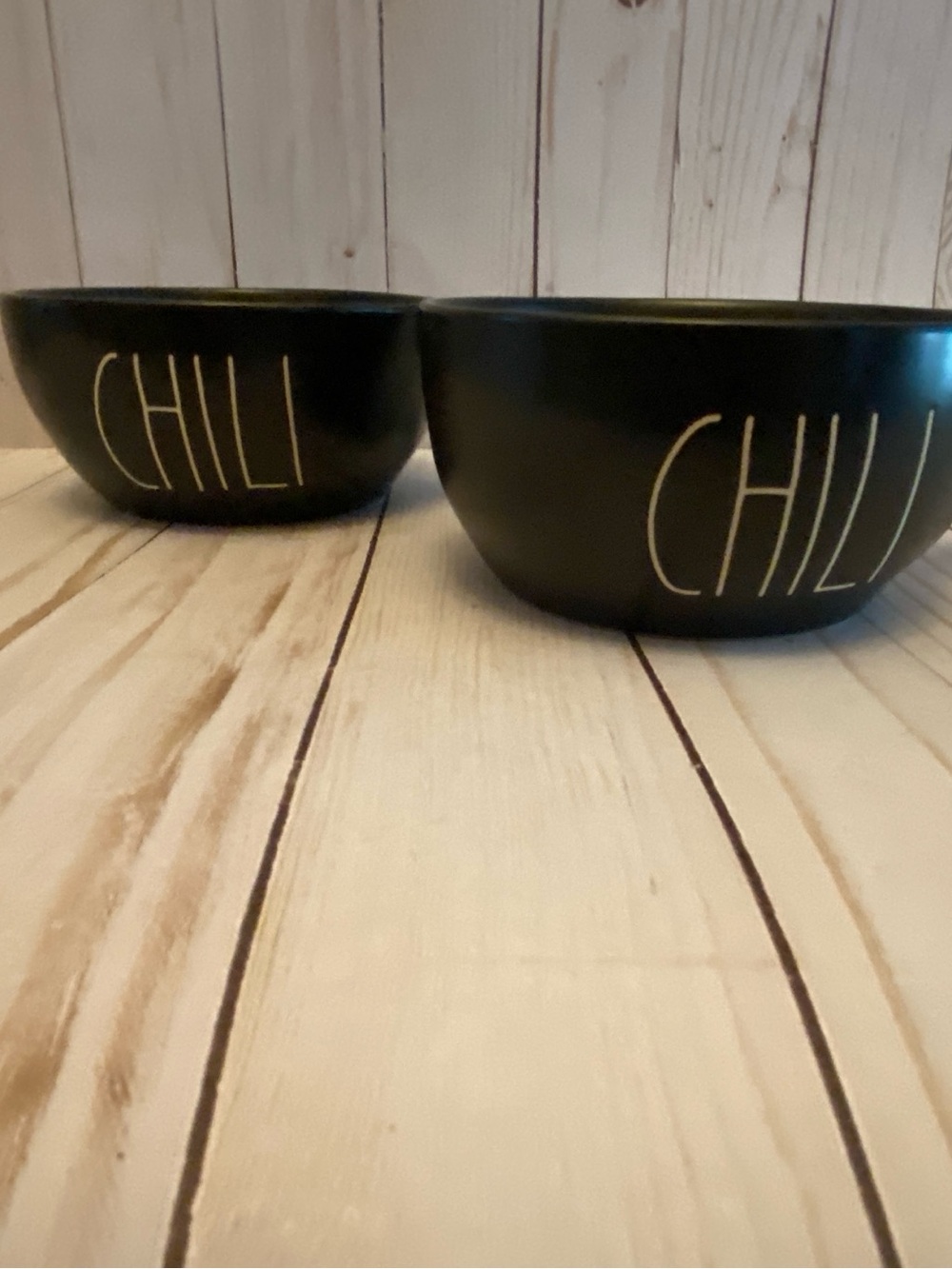Rae Dunn Black 'CHILI' Ceramic Serving Bowls - Set of 2